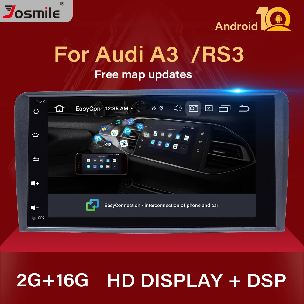 Автомагнитола 2 din IPS Android 10 мультимедийный плеер для Audi A3 8P S3 2003-2012 RS3 GPS-навигация