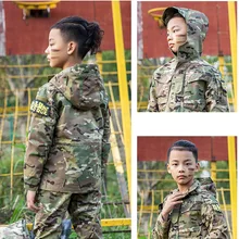 Уличная детская камуфляжная куртка спецназ CP камуфляжная тактическая куртка износостойкая Водонепроницаемая Детская куртка