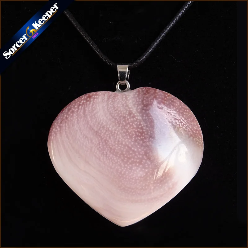 Модные ожерелья в форме сердца для женщин и мужчин подвески из натуральных
