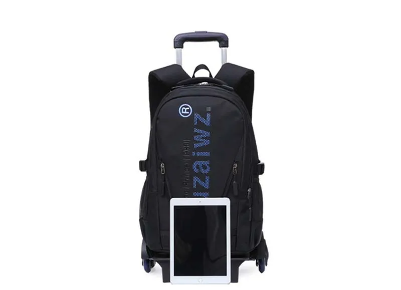 2/6 колеса съемный школьный рюкзак тележка рюкзак водонепроницаемый детские школьные сумки для мальчиков Дети большой емкости багажные