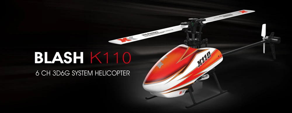xk k110 blast 6ch brushless 3d6g system rc helicopter bnf