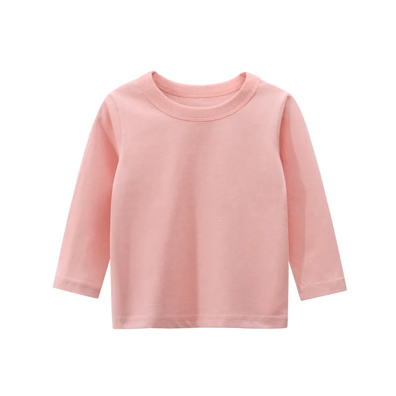 Children's T-shirt Cotton Long Sleeve Solid Colour Base Coat Leisure Wear Boys Girls Tops Kids Clothes cotton t shirt girls tee shirt girls t shirt t shirt kids t shirt