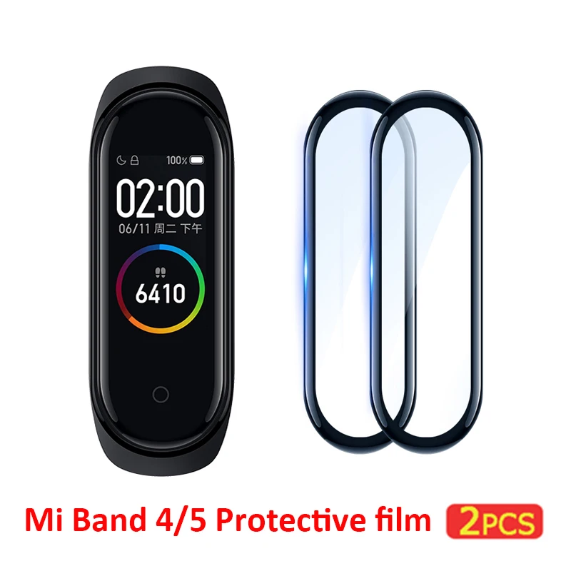 3D пленка для Xiaomi Mi Band 4 5 Защита экрана мягкое Защитное стекло huami Amazfit band Xiomi
