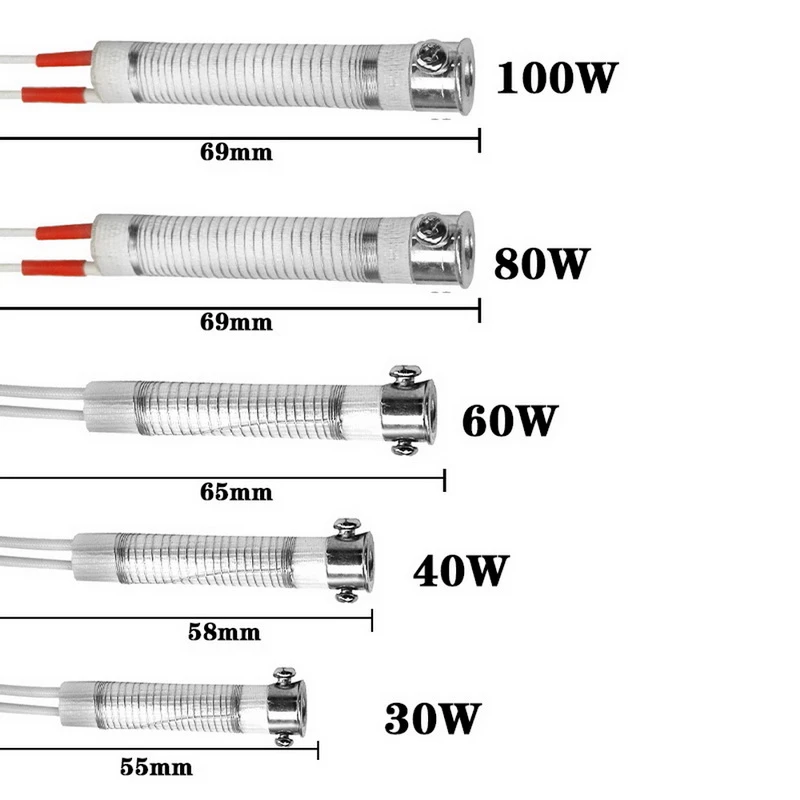 High Quality 220V 30/40/60/80/100W Heating Element For Soldering Iron Replacement Welding Tool Metalworking Accessory Dropship soldering stations