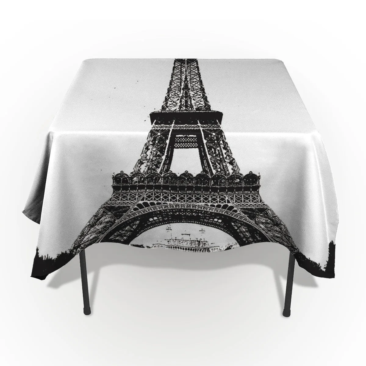 Ретро-марки Парижская башня черно-белые скатерти украшения элегантная скатерть