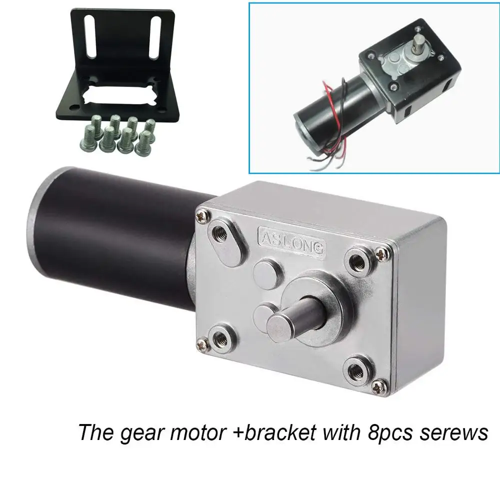 12v 5r To 470r High Torque Turbine Worm Gear Motor Bracket Tubular