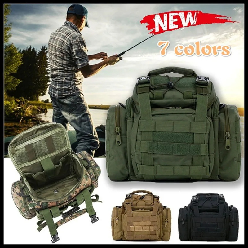 

2019 New Multifunctional Fashion Unisex Waist Bag Leisure Outdoor Sports Fishing Bag Solid Color Nylon Men's Fanny Pack