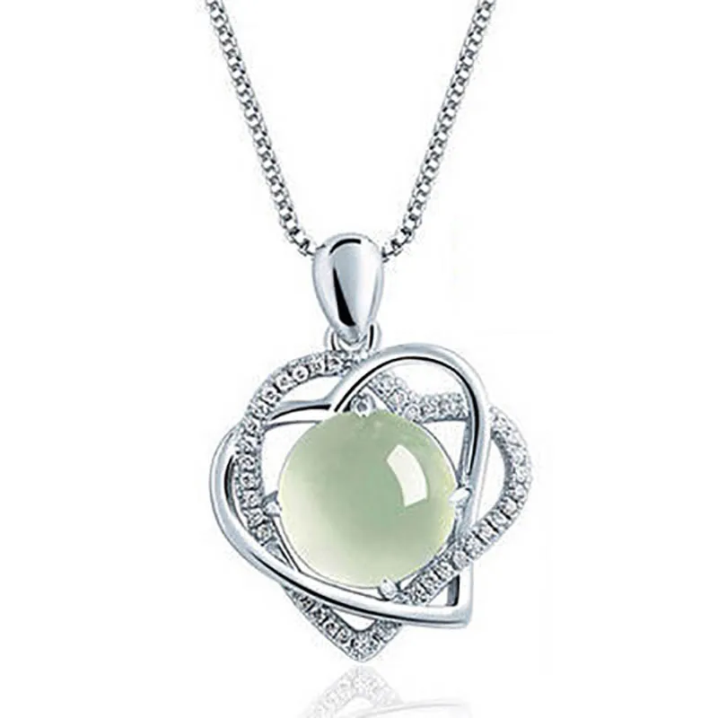 Bague Ringen Heart Shaped Pendant Necklace 6-color Choices Female Fashion Jewelry Created Amethyst Topaz Gemstone Party gift