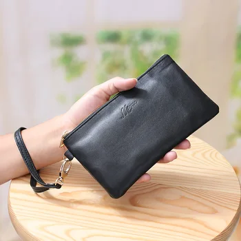 

Handbag Leather Wallet Long Style Wit Zipper Clutch Men's Mobile Phone Bag Couple Wallet Large Capacity Women's