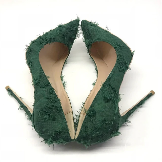 Lib Peep Toe Monster Tiger Tooth Strange Heels Summer Sandals Slippers -  Green in Sexy Heels & Platforms - $81.83