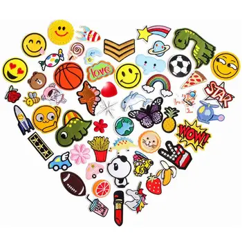 

55pcs Embroidered Iron On Patches Sewing Appliques for Clothes Jacket Hat Roses for Diamond embroidery