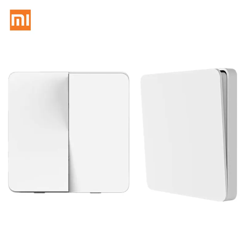 Смарт-переключатель Xiaomi Mijia, настенный переключатель, одиночный, двойной, открытый, двойной контроль, 2 режима, интеллектуальный светильник, переключатели