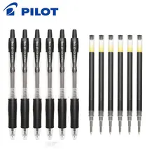 6 шт./7 шт./лот гелевая ручка-пилот G-2 Сменные заправки 0,5 мм классические ручки красного, синего и черного цвета для школы канцелярские принадлежности