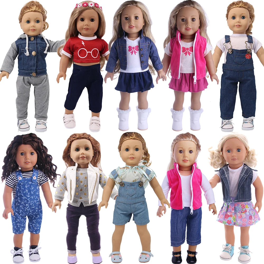 3 Pcs/Set Doll Clothes for American 18 Inch Girl & 43 cm Born Baby Items Our Generation 38cm Nenuco Ropa y su Hermanita,Xmas doll accessories,doll clothes,barbie doll clothes