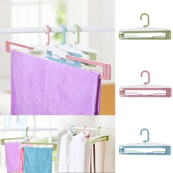 

Multifunction Collapsible Clothes Rack Home Towel Bath Towel Hanging Rack Clothes Drying Rack Hanger Home Storage Hangers SWWQ