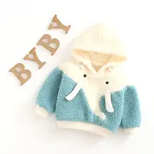 CYSINCOS/плотная верхняя одежда для детей бархатный плюшевый свитер с рисунком для девочек, зимняя теплая детская плюшевая Куртка Топы с капюшоном для маленьких девочек