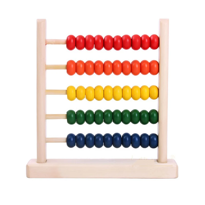 Деревянные Abacus Монтессори Обучающие игрушки Мини Калькулятор бусы Обучающие математические игрушки цифры подсчет раннего обучения материал подарок