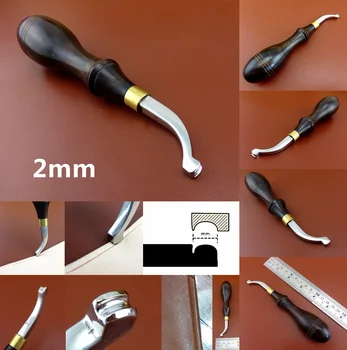 

1pc 2.0mm Leather Craft Shallow Round Convex Edge Creaser Press Line Decorate Tool Edging Knife Groover Skiver Beveler Burnisher
