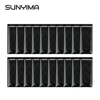 

SUNYIMA 20Pcs 0.5V 185mA Solar Panels 48*21mm Mini Poly Solar Cell Photovoltaic Solar Panel DIY for Toy Light Battery Charger