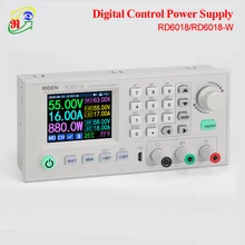 Rd rd6018 rd6018w usb wifi dc para dc step down módulo de alimentação conversor buck multímetro 60v 18a e 800w ac para dc psu