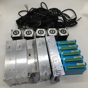 

5pcs 5Axis 2.2Nm Nema23 57mm DC Closed Loop Stepper Motor Driver Power Supply Kits Hybird Encoder Easy Servo for Lathe Milling