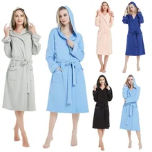 Для женщин хлопковая ночная рубашка однотонные летние пижамы с поясом обувь для девочек плюс размеры белье халат Spa пеньюар femme