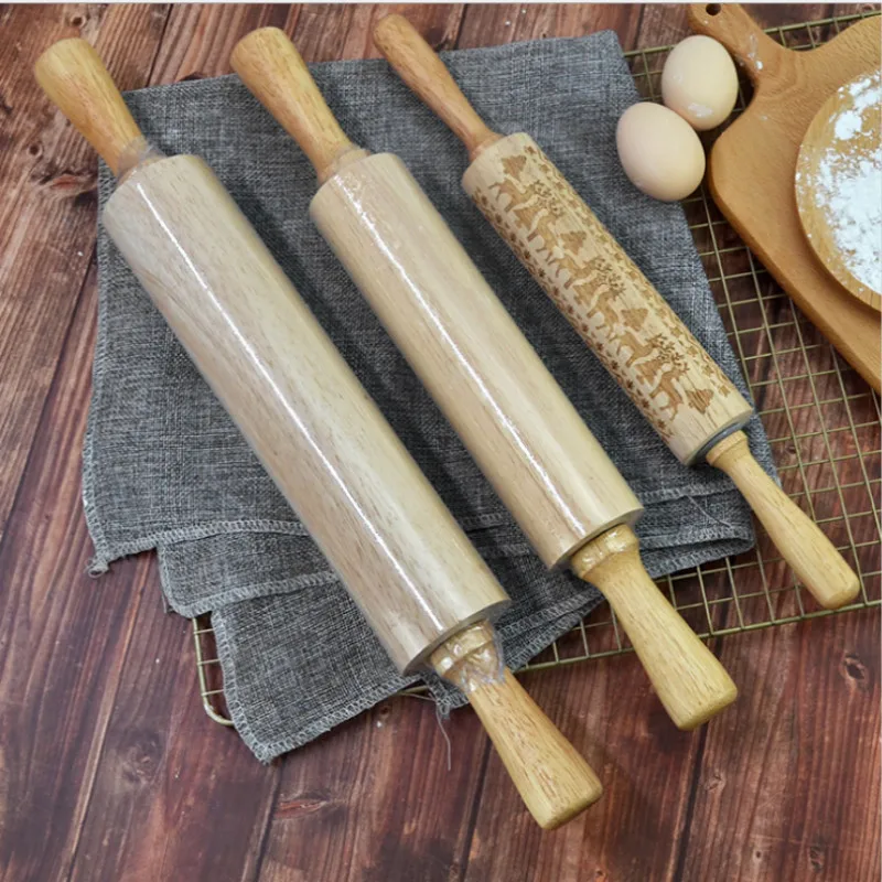 Wooden Roller Dough Pastry Pizza Noodle Biscuit Tools Pasta Cracker Wide Noodles Baking Bake Roasting Rolling pin Small | Дом и сад