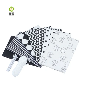 

Shuanshuo 8 Pieces Cotton Fabric Set for Sewing, Gray-blue Multicolor Mixed Square Blended Fabric Cotton Bundle Sewing Patchwork