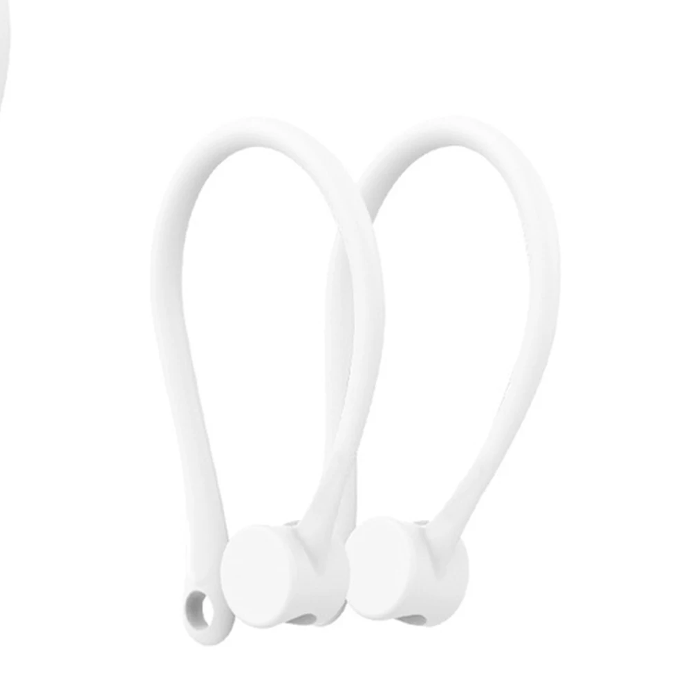 Спортивные Bluetooth наушники, защитные наушники, крючки для Apple AirPods, анти-потеря, силиконовый чехол для наушников, ушные крючки, аксессуары для Airpods - Цвет: White