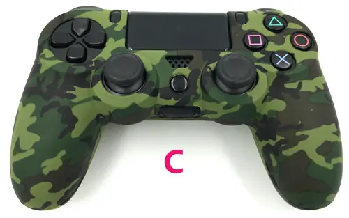 C Силиконовый гелевый мягкий резиновый защитный чехол для Playstation 4 dualshock 4 PS4 Pro Slim контроллер - Цвет: C