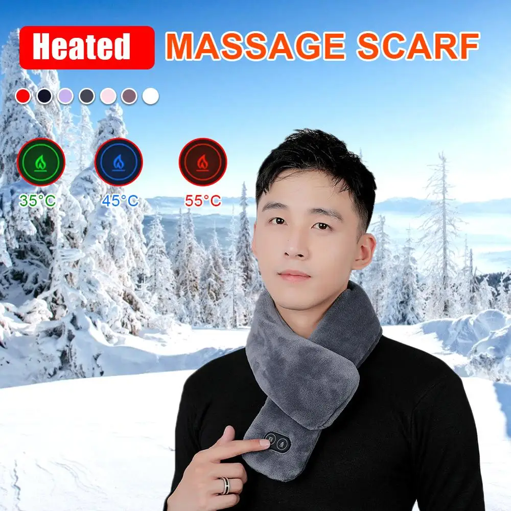 Heated Neck Wrap Winter Outdoor Electric Heating Neck Wrap Knitted Warm