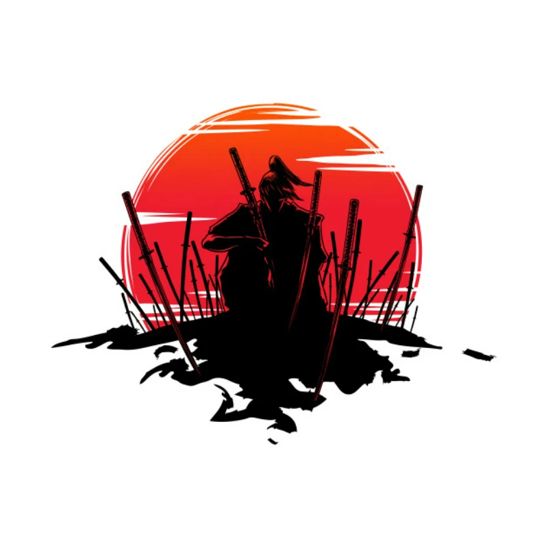 Fashion Car Sticker Japanese Samurai Warrior Waterproof JDM PVC Decal for Skateboard Motorcycle Volkswagen Polo 14cm*14cm | Автомобили и