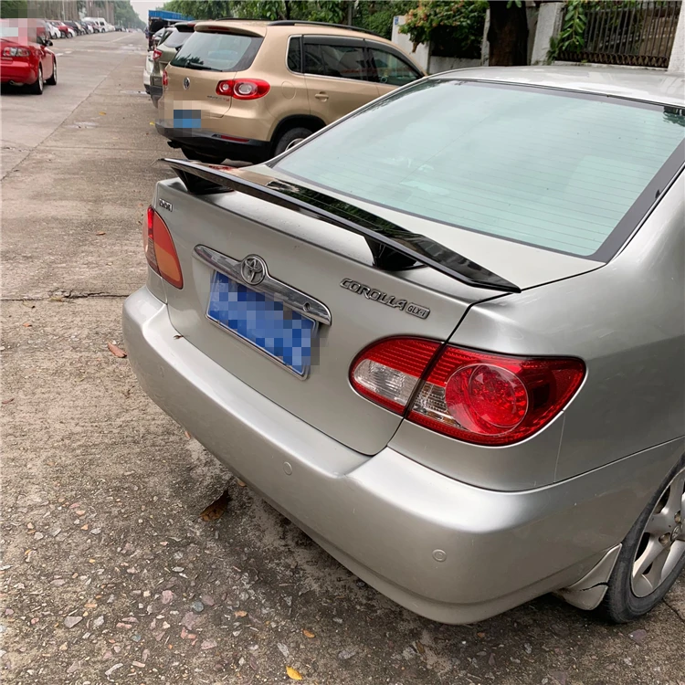 Спойлер для Corolla 2001-2005 для Toyota Corolla EX, высококачественный спойлер, АБС-пластик, заднее крыло, грунтовка, цвет, задний спойлер