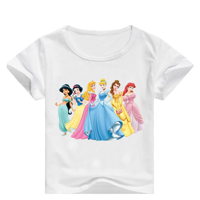 Girls Tops T-Shirt Children Clothes VOGUE Harajuku Princess-Print Baby-Boys Summer Kids