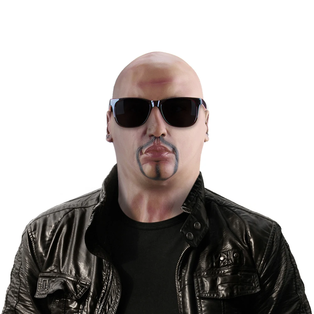 

Realistic Latex Human Mask Scary Full Head Male Man Masks for Halloween Cosplay Fancy Dress Anonymous Mask Halloween Mask