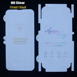 2 - Pack Full Coverage Hydrogel Screen Protector - Premium Soft TPU Protective Film - iPhone 14 Pro (HD 1 front 1 back)