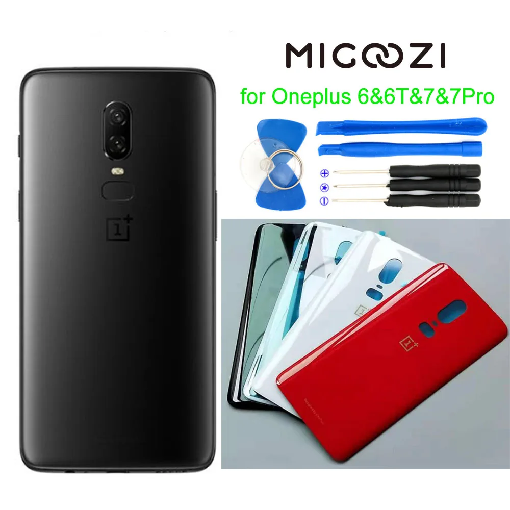 Высококачественная стеклянная задняя крышка батарейного отсека для Oneplus 7 Pro 6 6T
