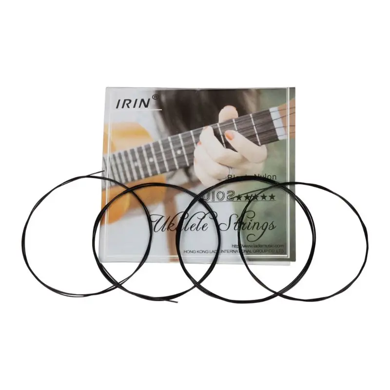 

IRIN U102 Ukulele Strings Black Nylon Strings 1st-4th(0.56 0.71 0.81 0.56mm) Q1FF