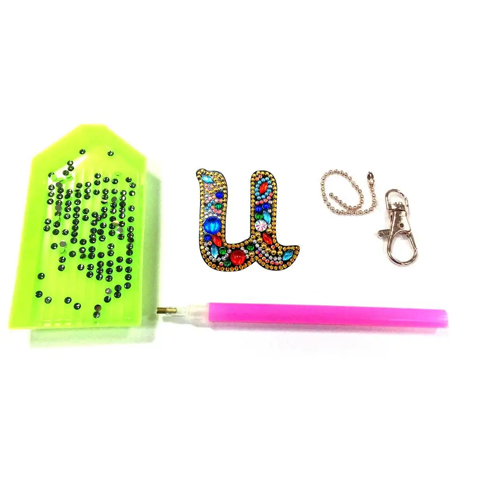 5D diamond painting Letters DIY keychain diamond bag pendant jewelry mosaic home decoration pattern handmade gift diamond painting diamond painting accessories diamond art painting kit