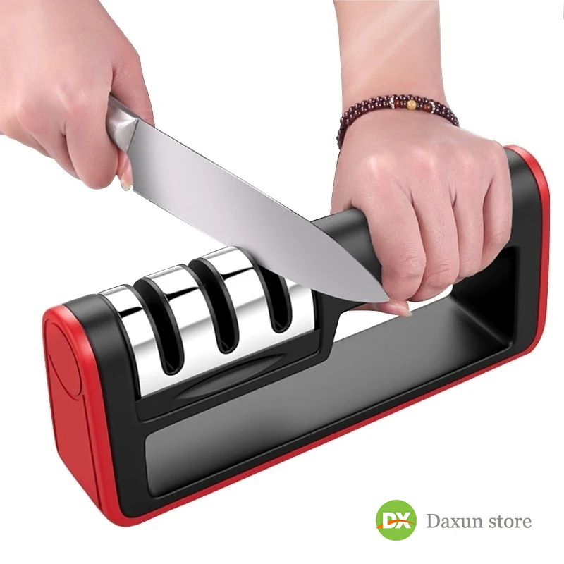 Design Professional Knife Sharpener Stainless Steel Tungsten Non-slip Carbide Ceramic Diamond Sharpening Stone Kitchen Tools