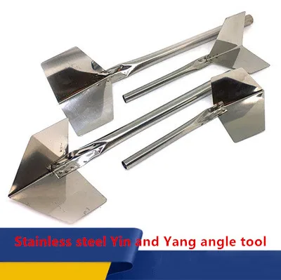 

Right angle Yin Yang planer sanding with handle stainless steel putty knife paint scraper blade wall plaster Construction Tools