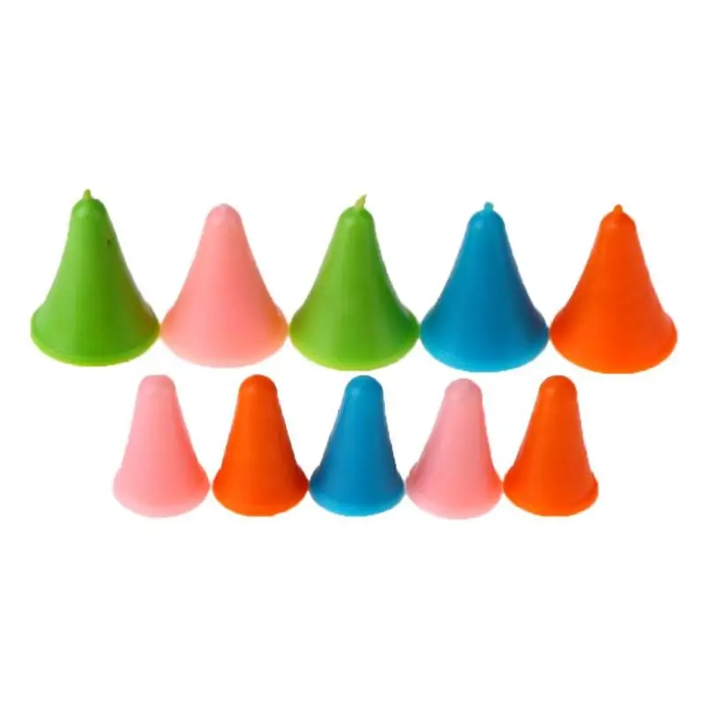 

10pcs Rubber Cone Shape Knitting Needles Cap Knitting Tools Rubber Cone Shape Non Slip Needle Protectors Sewing Accessories