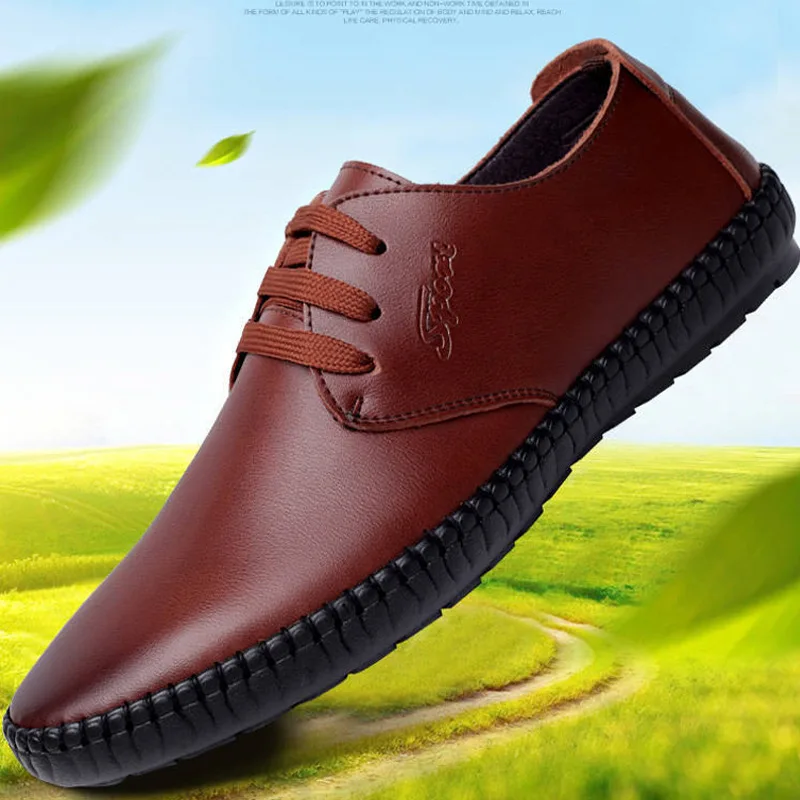 

MEN'S SHOES Spring And Summer New Style MEN'S SHOES Breathable Leather MEN'S Casual Leather Shoes Driving Shoes Soft Bottom Shoe