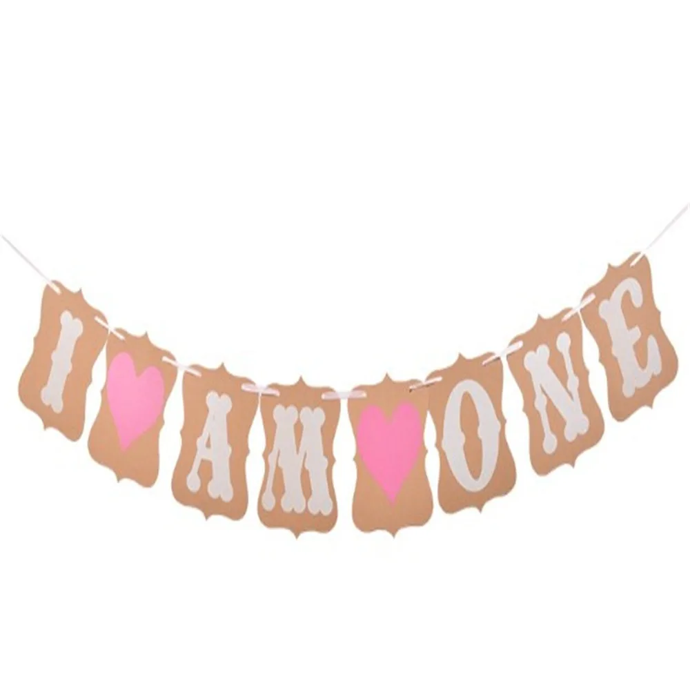 2020 new hot Boys And Girls Alphabet Tag Pull Flag Retro Kraft Paper Baby Children Birthday 4