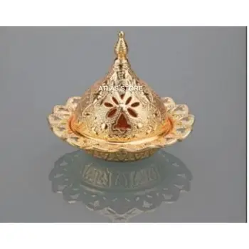 

GOLD SMALL SIZE color 1pc Turkish delight palm sugar food palm bowl pattern serve with Kitchen Supplies
