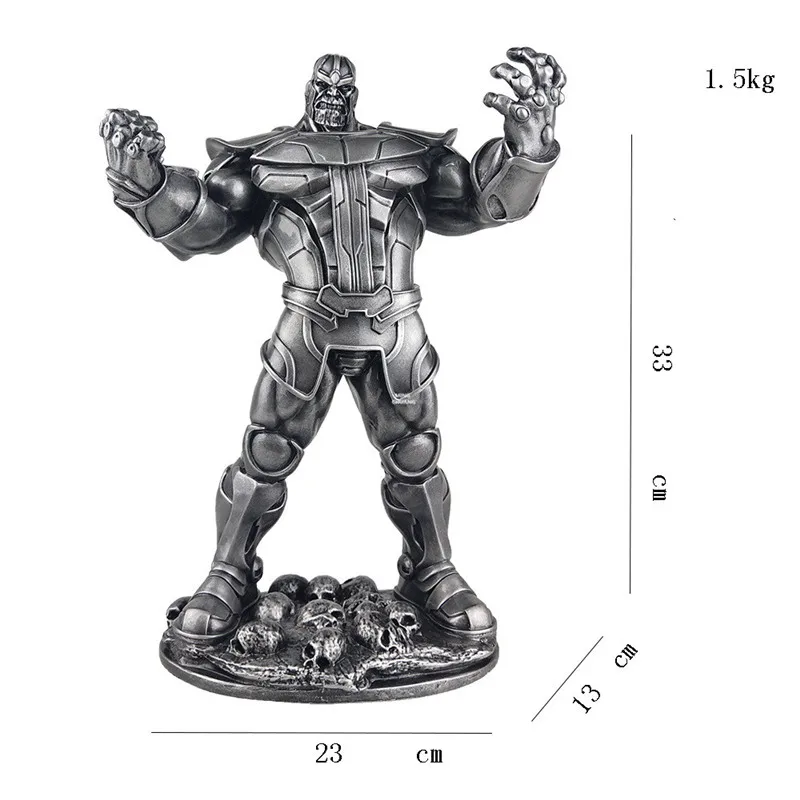 1" Статуя Мстителей 1/6 масштаб Megamind бюст танос полная длина портрет Бесконечность Gauntlet GK фигурка игрушка коробка 33 см V757 - Цвет: Серый
