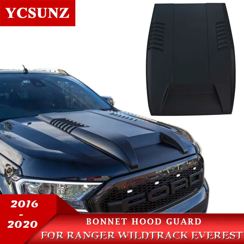 Hood Scoop Bonnet Black Cover For Ford Ranger Wildtrak MK2 XLt XL 2015-2018