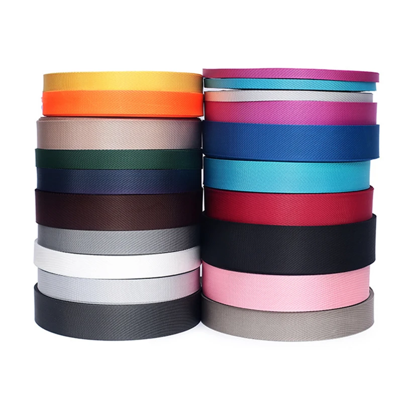 50 Yards/roll 1'' 25mm -Heavy Weight Nylon Webbing- 9 colors
