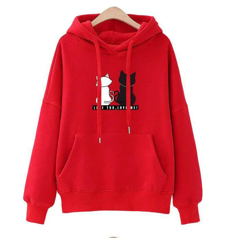  Cat 2019 Women's Sweatshirt Printed Fleece Hoodie New 2019 Autumn Winter Hoodies Women Sweatshirts 