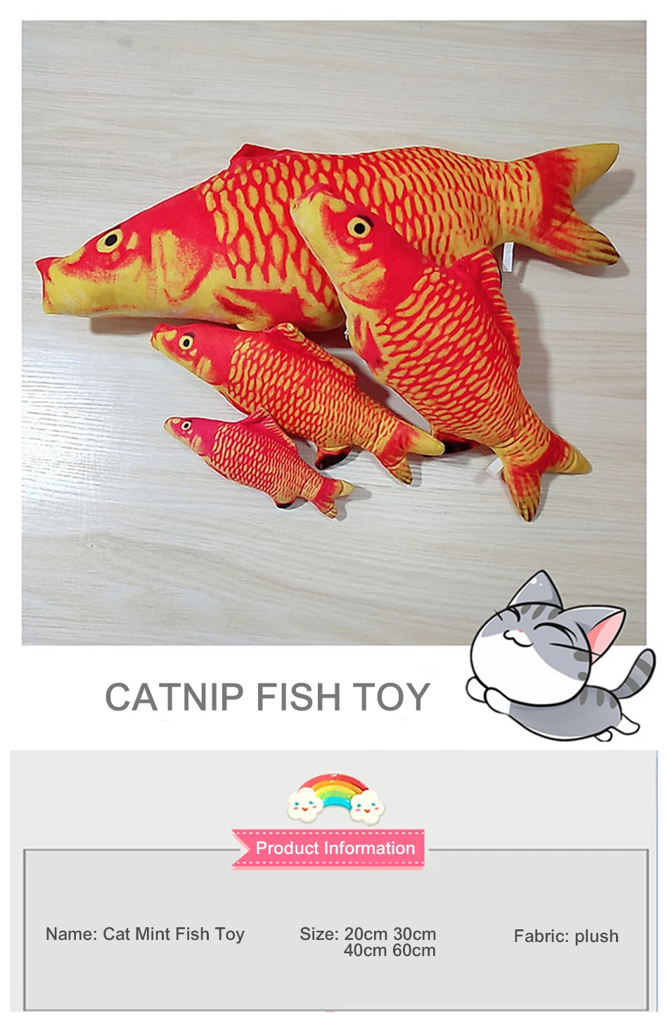 Игрушка для кошек, интерактивные подарки, игрушки для рыбной кошки, мягкая подушка, кукла, имитация рыбы, игрушка для домашних животных, мягкая плюшевая 3D форма рыбы